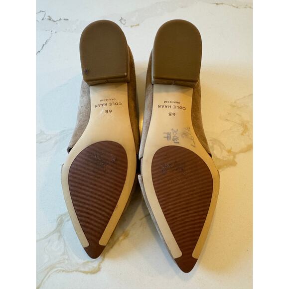 Cole Haan suede tan block heel - Picture 8 of 10